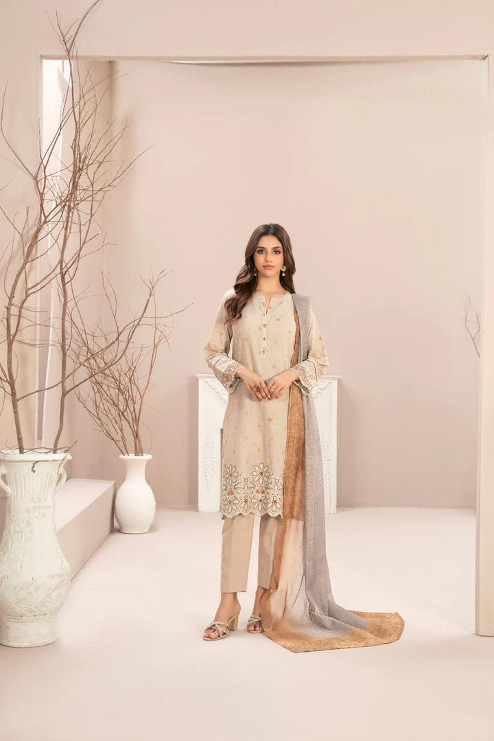 3 PIECE - READY TO WEAR EMBROIDERED BANARSI LAWN SUIT - D-2746 - Jays Boutique