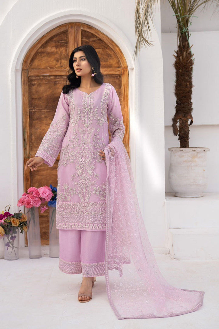 3 PIECE - READY TO WEAR EMBROIDERED ORGANZA SUIT - Jays Boutique