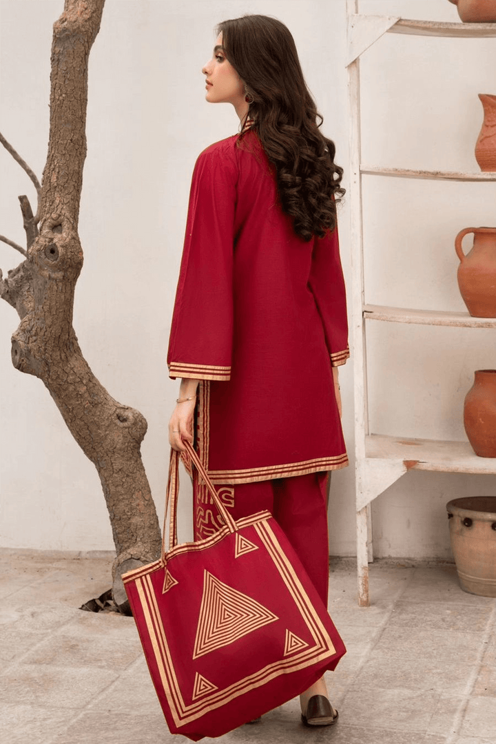 READY TO WEAR STYLISH 2 PIECE LINEN SUIT WITH BAG - Jays Boutique